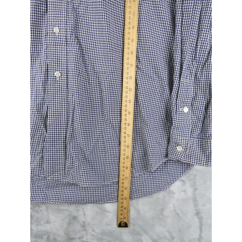 Ralph Lauren Blake Gingham Dress Shirt Mens XL Blue White Button Down - Picture 5 of 8